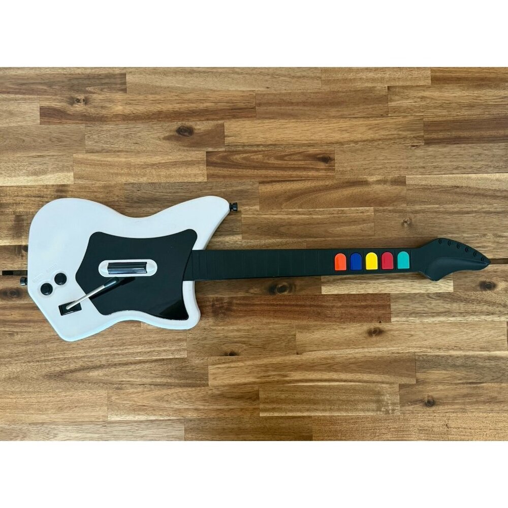 Guitar‎ Hero Guitar Playstation 2 PS2 Wireless White No Dongle 95025 Not Tested